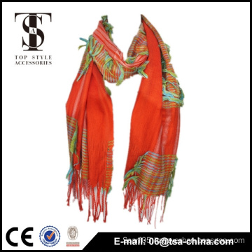 Nationality tassels pareo orange girl scarf